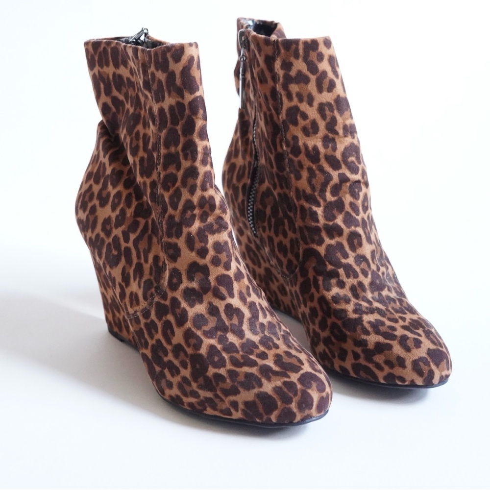 Leopard Wedges Size 7